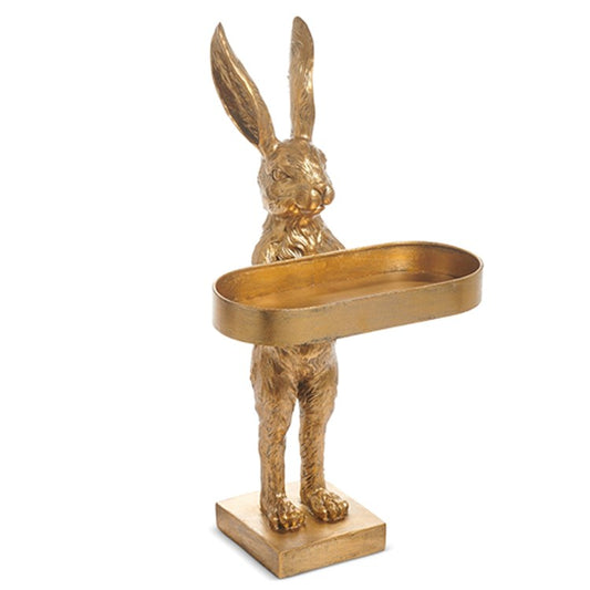 18.25 Gold Rabbit with Tray