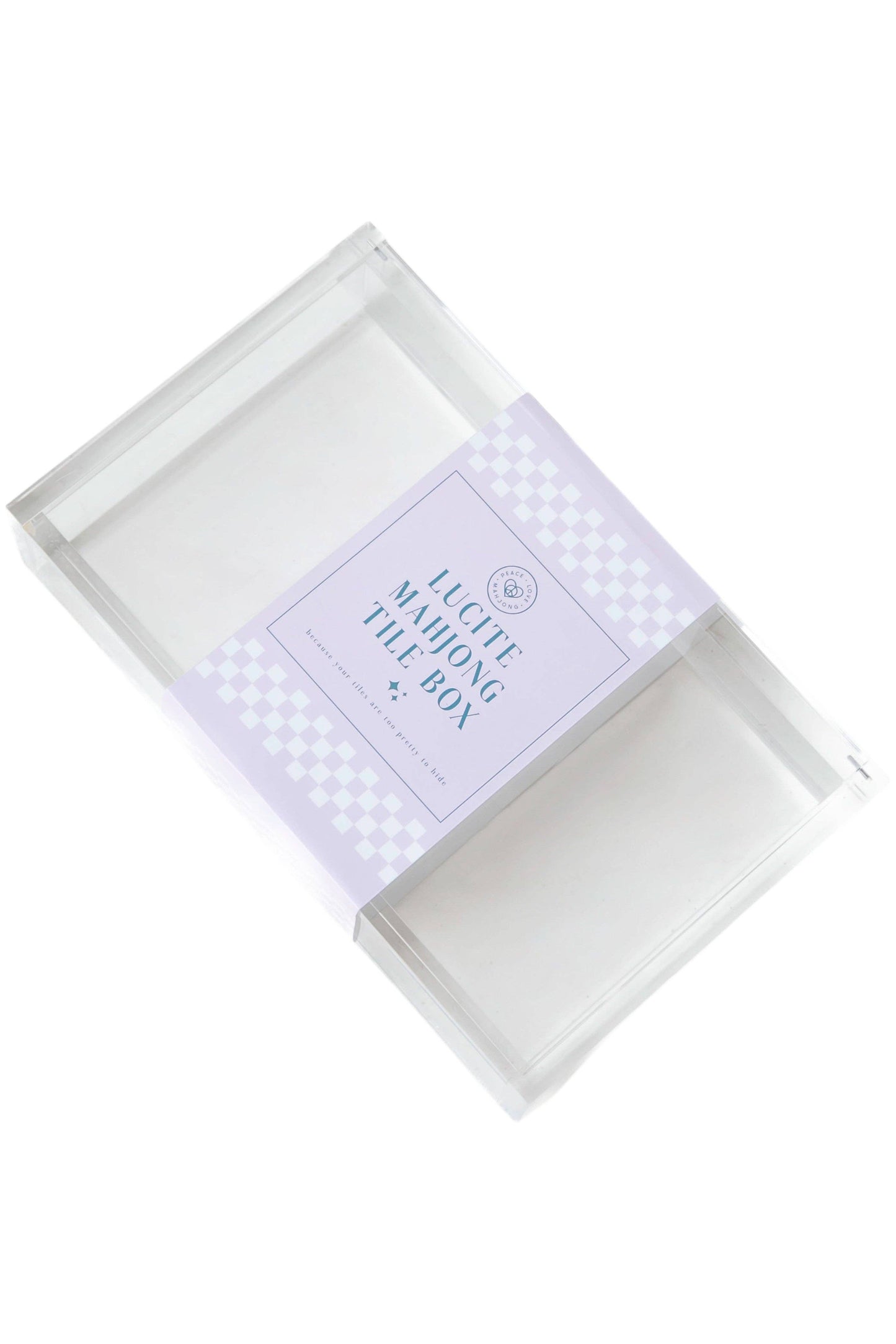 Peace Love Mahjong Tile Display Box | Lucite
