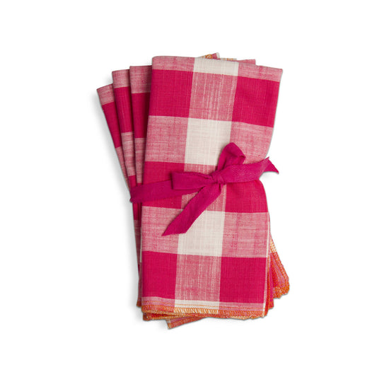 Gingham Napkin | Pink Set/4