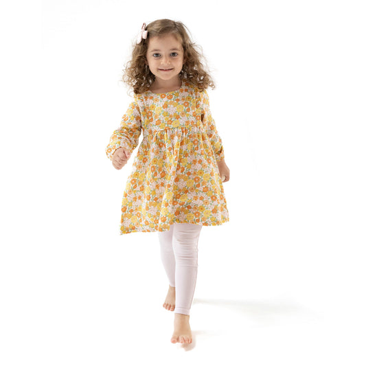 Angel Dear Sweet Amber Floral Ruffle Dress + Ribbed Legging