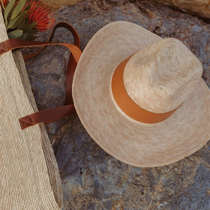 Leah - Golden Straw Cowboy Hat Large