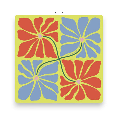 Peace Love Mahjong Mat | Flower Cherry Bloom