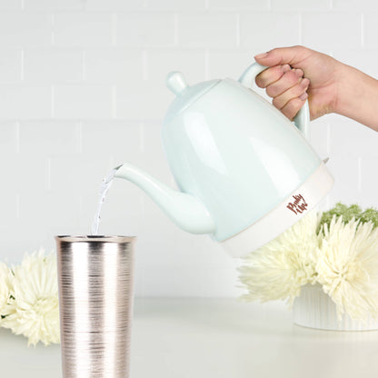 Pinky Up - Noelle™ Ceramic Electric Gooseneck Tea Kettle - 50oz - Mint