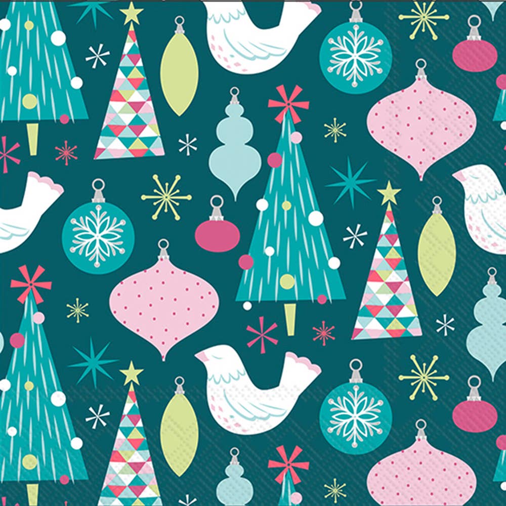 Pastel Christmas Paper Lunch Napkin