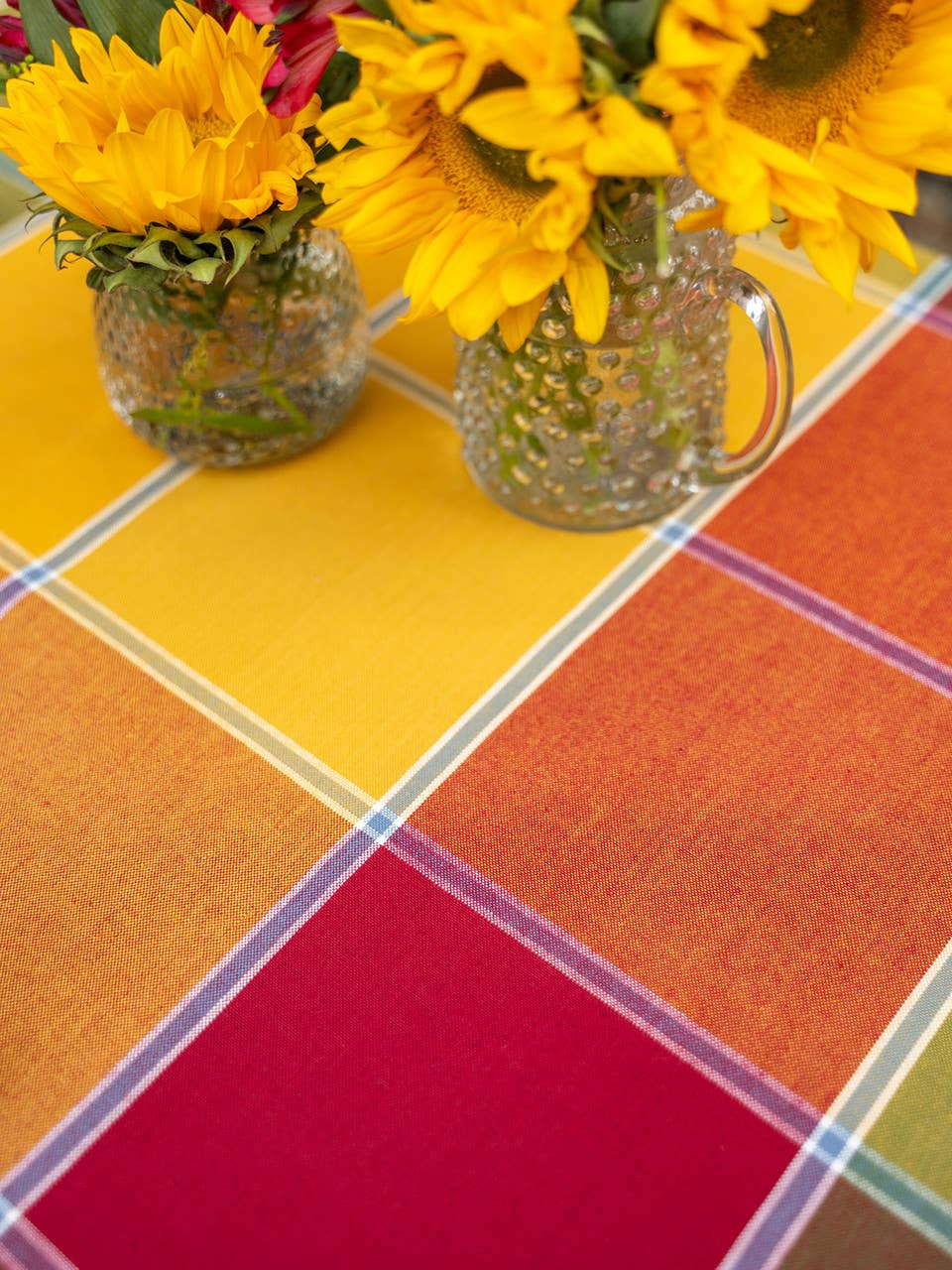April Cornell Colorblock Plaid Tablecloth | 60x90