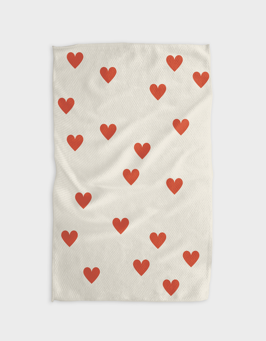 Geometry Simple Love Kitchen Tea Towel
