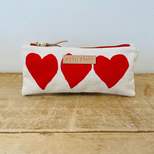 Erin Flett Red Heart Pencil Bag