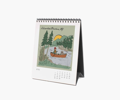 Rifle 2026 Travel Sketchbook Desk Calendar