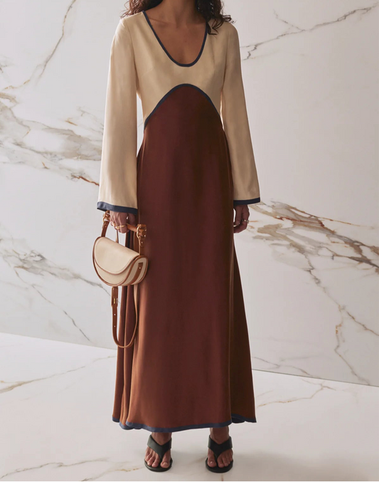 Sancia Rosalind Dress in Tawny and Fawn
