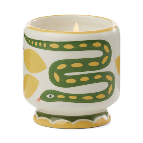 A Dopo 8 oz Hand-painted "Snake" Ceramic - Wild Lemongrass