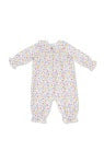 Angel Dear Fall Fruit Floral Smocked Romper with Peter Pan Collar