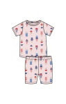 Loungewear Shorts Set- Pink American Ice Cream
