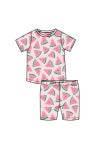 Loungewear Shorts Set- Watermelon Hearts