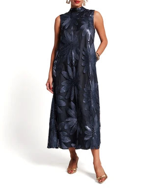 Frances Valentine Alice Dress with Sleeves | Navy