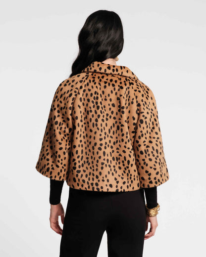 Frances Valentine Blaine Faux Fur Cheetah Jacket