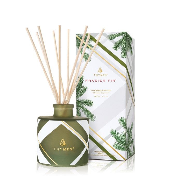 Thymes Frosted Plaid Petite Reed Diffuser