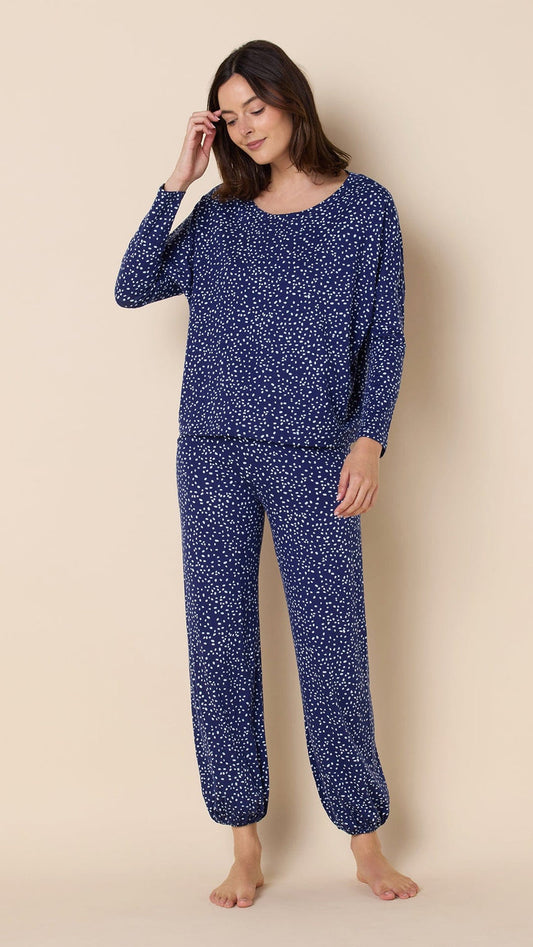 The Cat's Pajamas Confetti Dot Knit Pullover Set