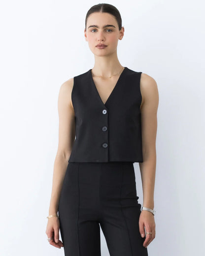 Ripley Rader Ponte Knit Vest | Black
