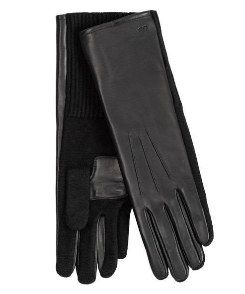 Echo Black Long Leather Glove
