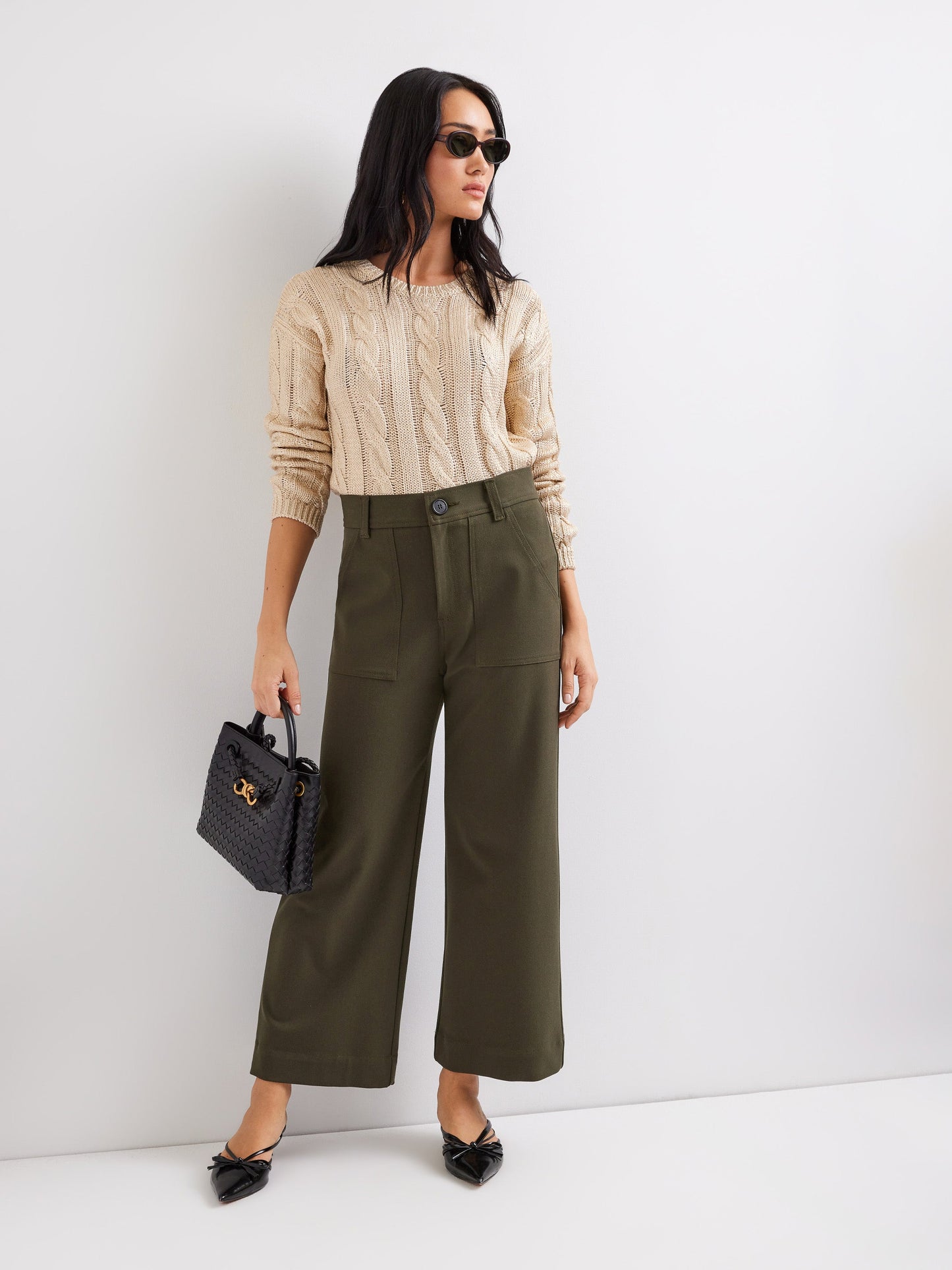 Fifteen Twenty Rylee Cropped Pants | Olive