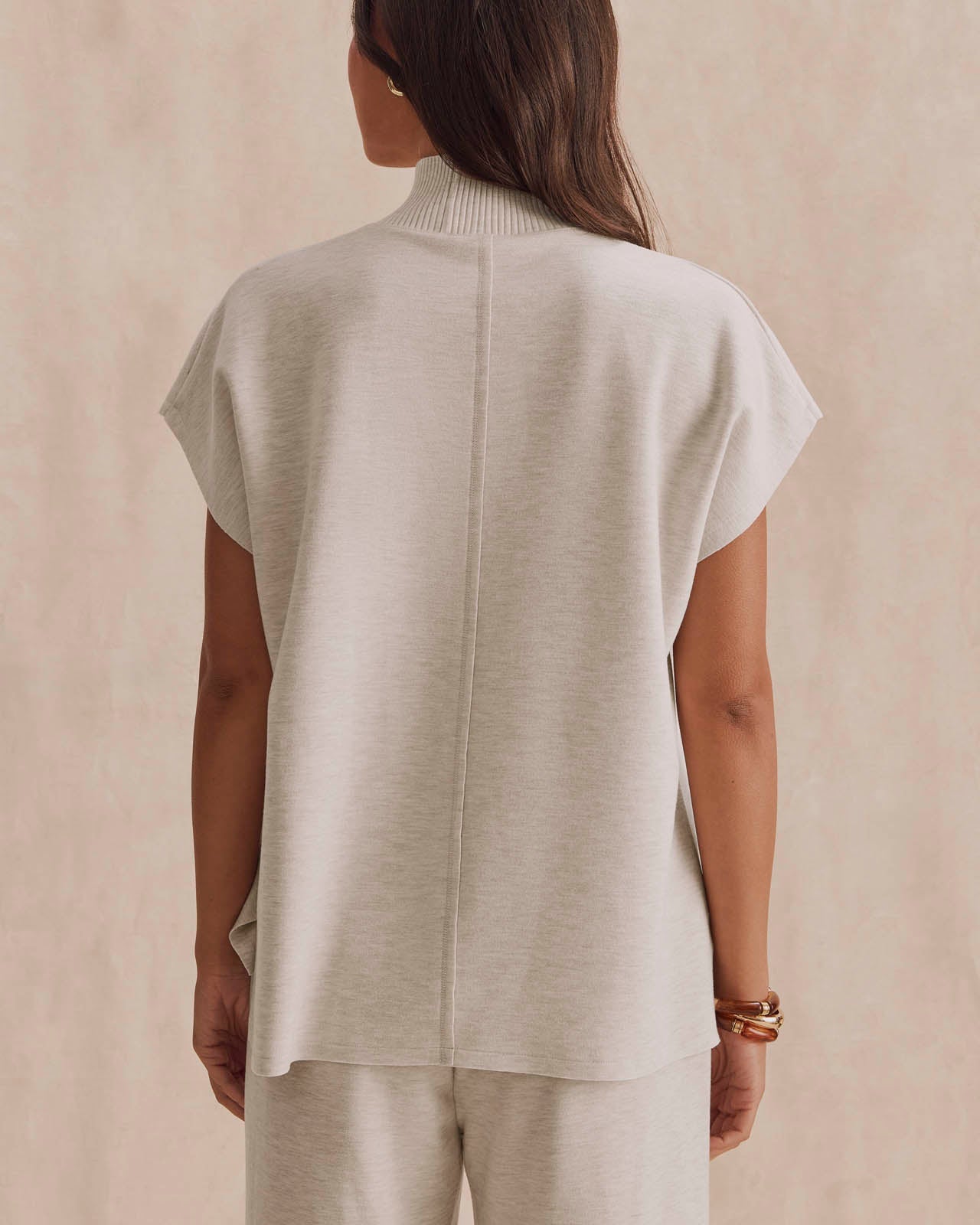 Splendid Winslow Mock Neck Pullover | Pale Oak Heather