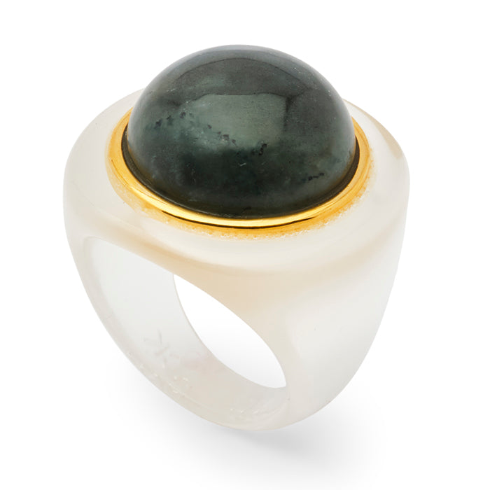 Lucas Jack Opal & Labradorite Resin Ring
