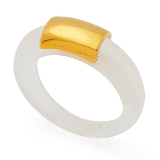 Lucas Jack Opal & Gold Resin Ring