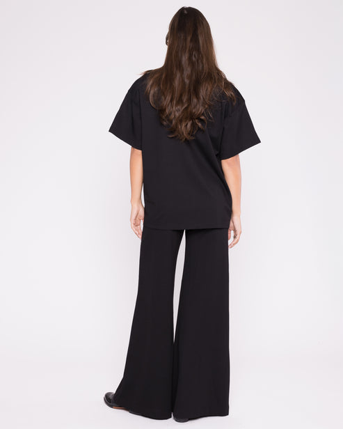 Ripley Rader Black Ponte Knit Big Shirt