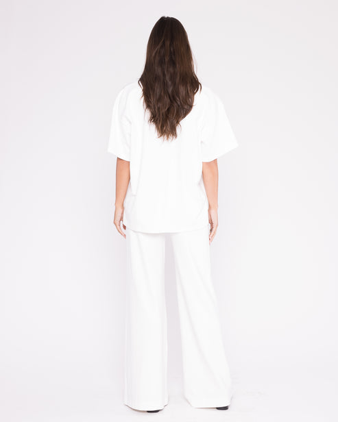 Ripley Rader Off-White Ponte Knit Big Shirt