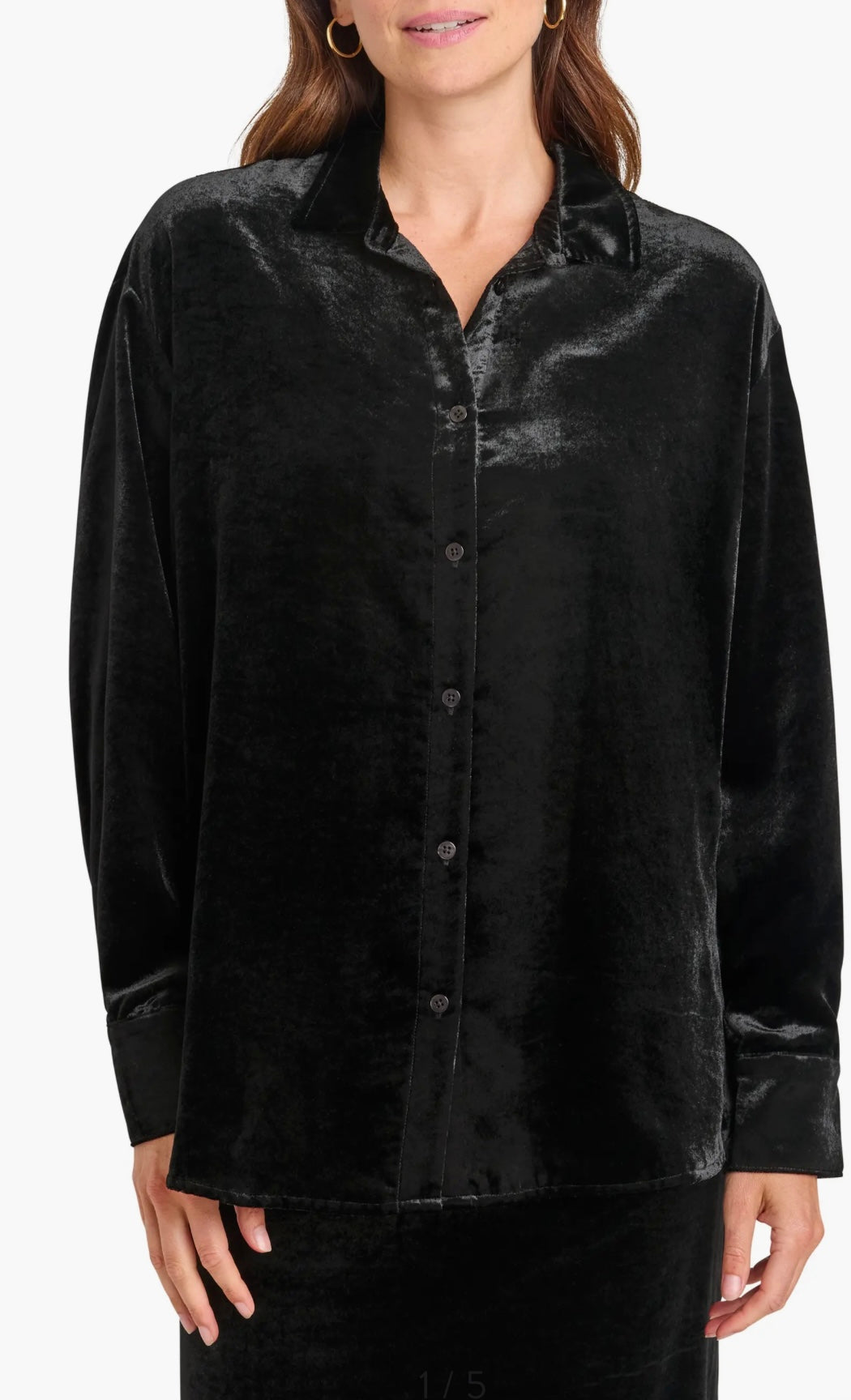 Splendid Lia Velvet Button Down