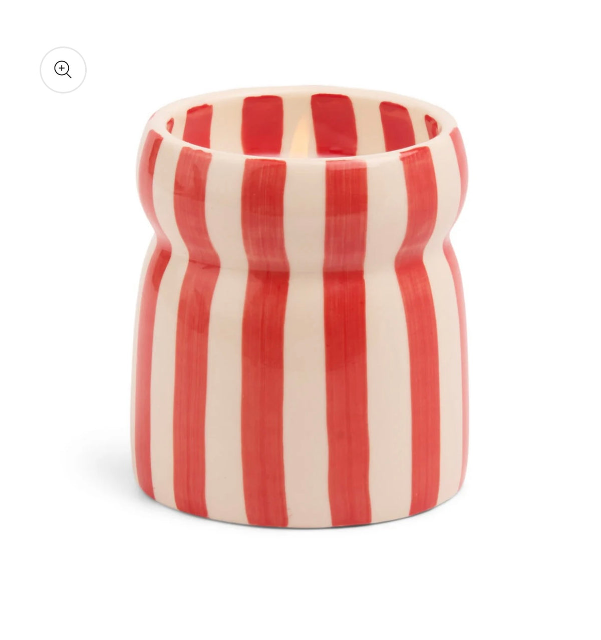 Cabana Red Striped 6.5 oz Candle- Hibiscus Bay