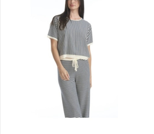 Splendid Christa Shell & Indigo Stripe Sweater