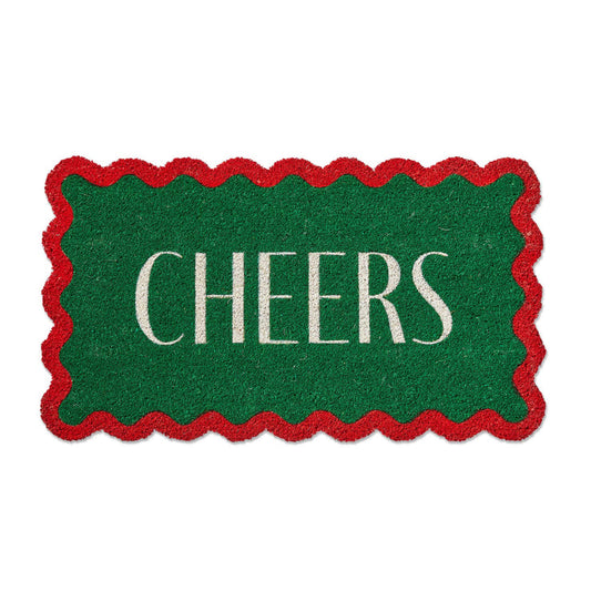 Cheers Scalloped Shaped PVC Coir Mat