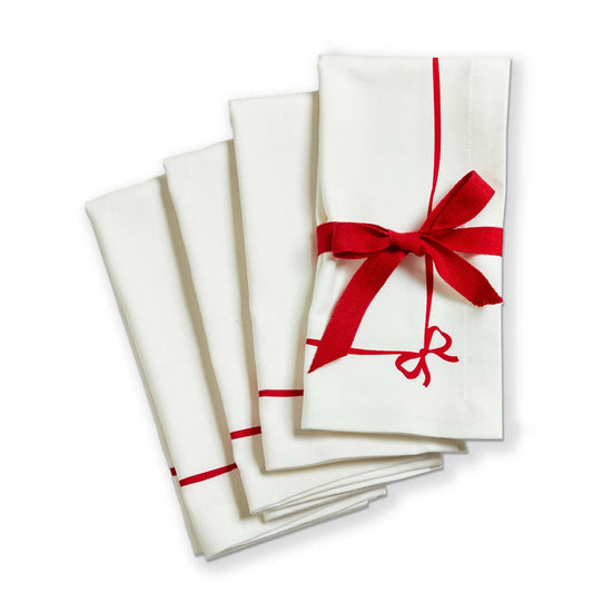 Very Merry Bow Napkin Set of 4