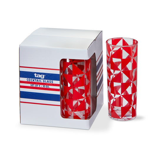 Pinwheel Drinks Glass Set Of 4