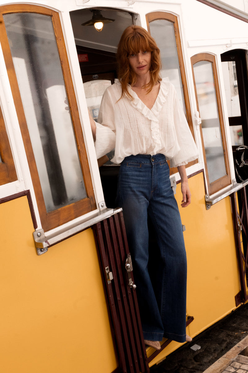 Oliphant Mila Top in Cream