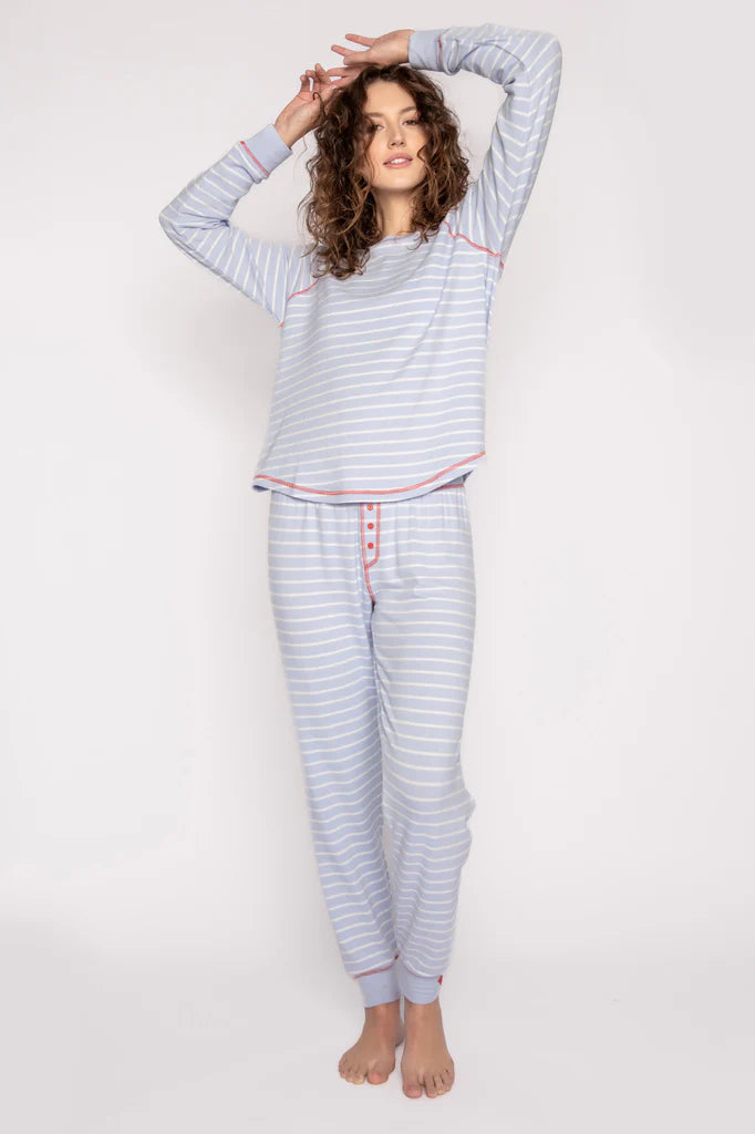 PJ Salvage Blue Mist Long Sleeve Pajama Set