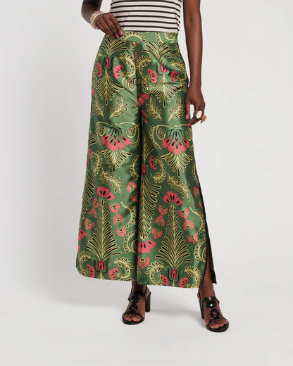 Frances Valentine Palazzo Pant Canopy Pink/ Green /Multi