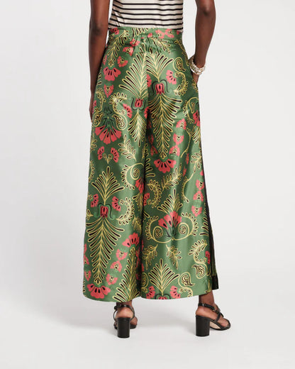 Frances Valentine Palazzo Pant Canopy Pink/ Green /Multi