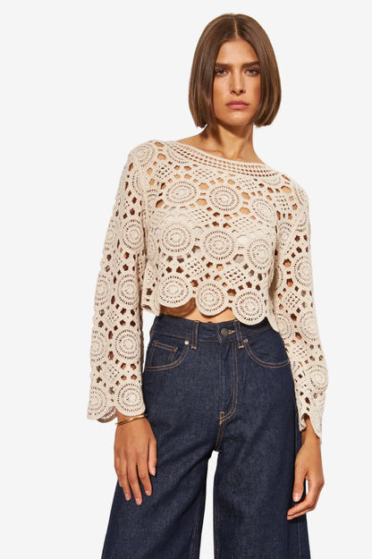 Line the Label Pampas Sweater | Kaki