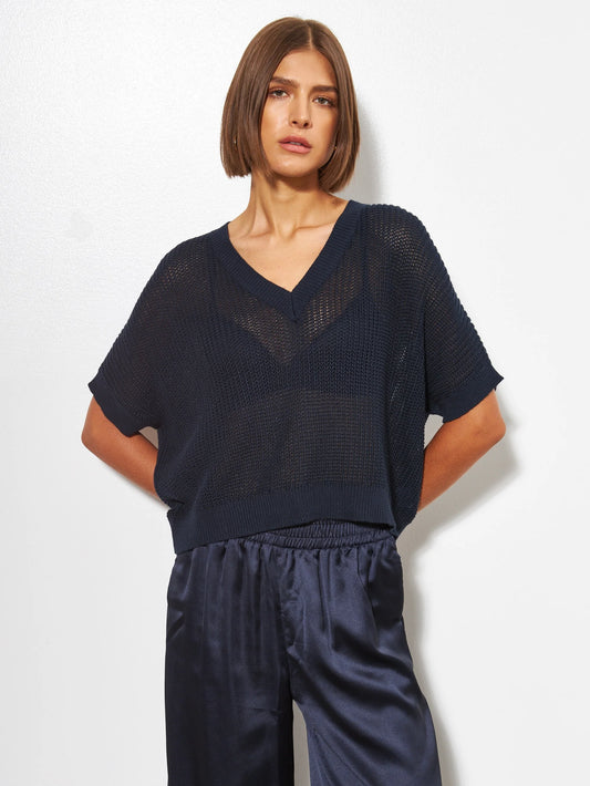 Line the Label Prussian Sweater | Navy