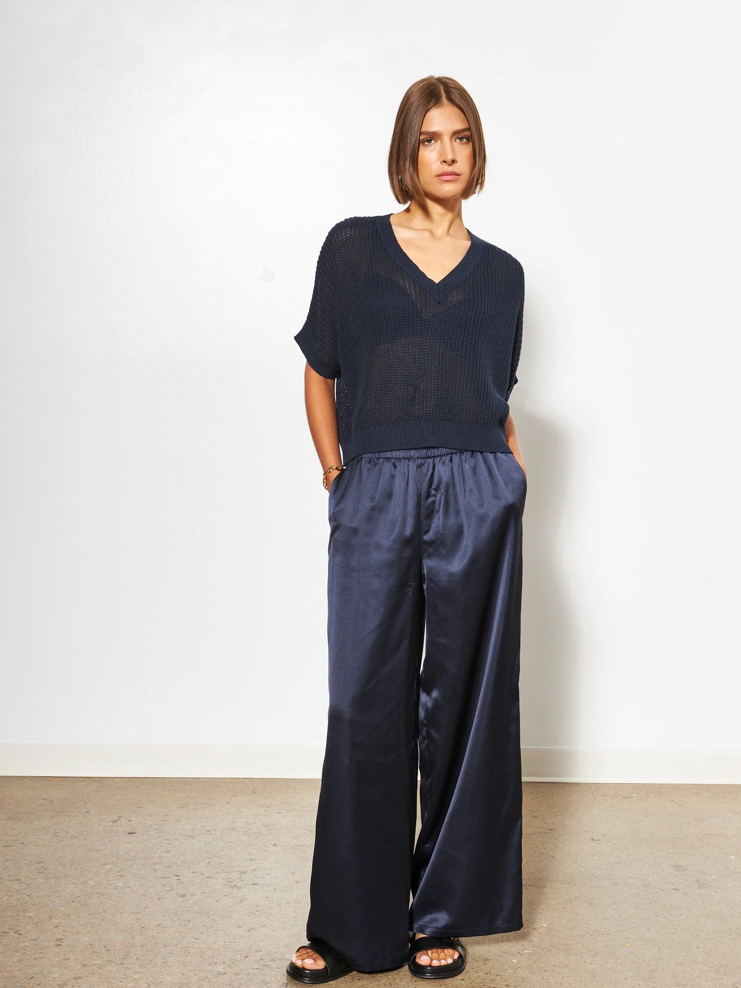 Line the Label Prussian Sweater | Navy