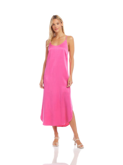 Fifteen Twenty Pink Midi Racerback Dress