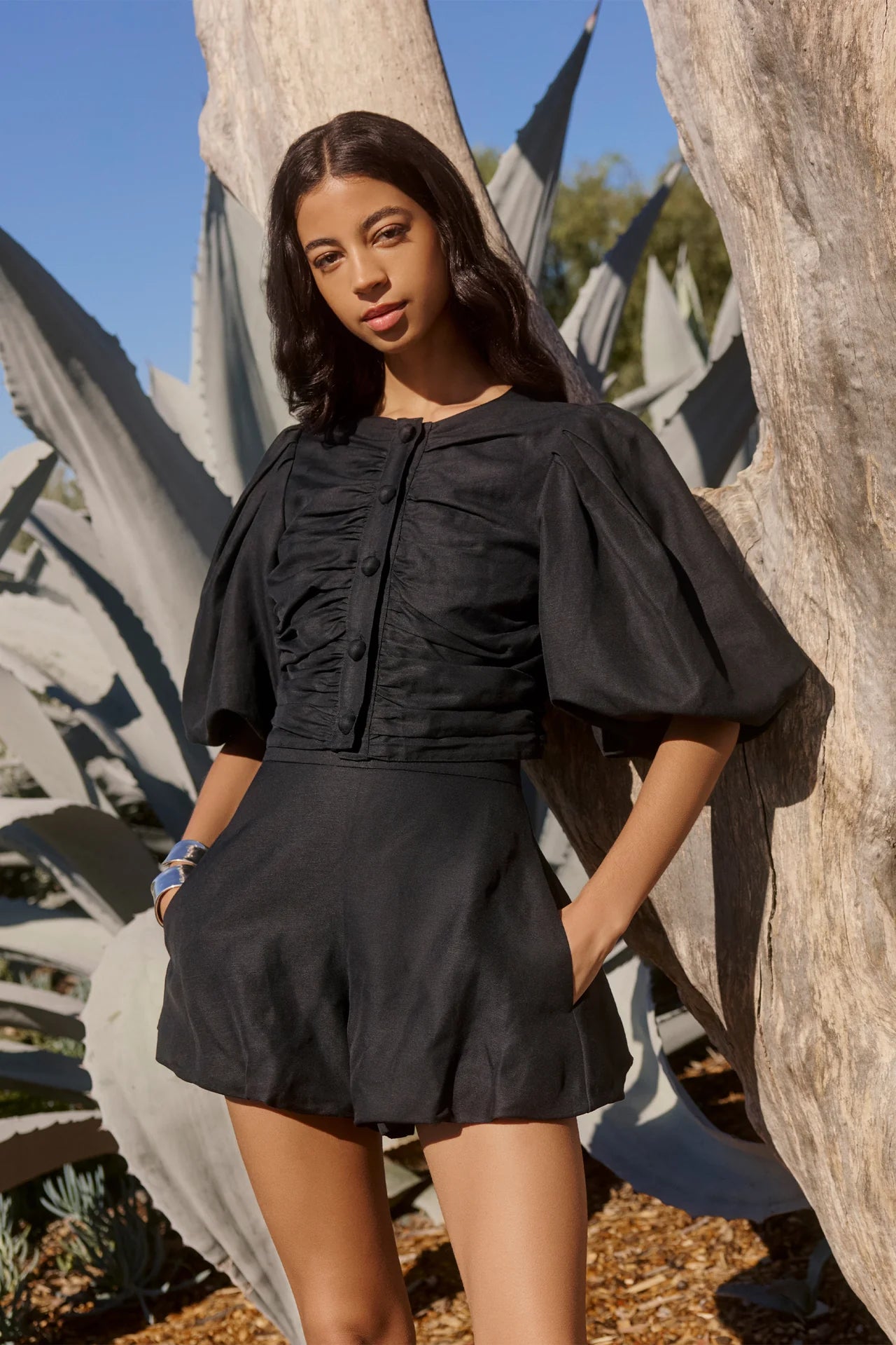 Marie Oliver Rowan Top | Black