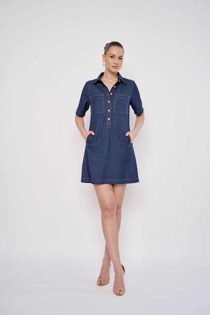 Flora Bea Alix Dress | Denim Navy