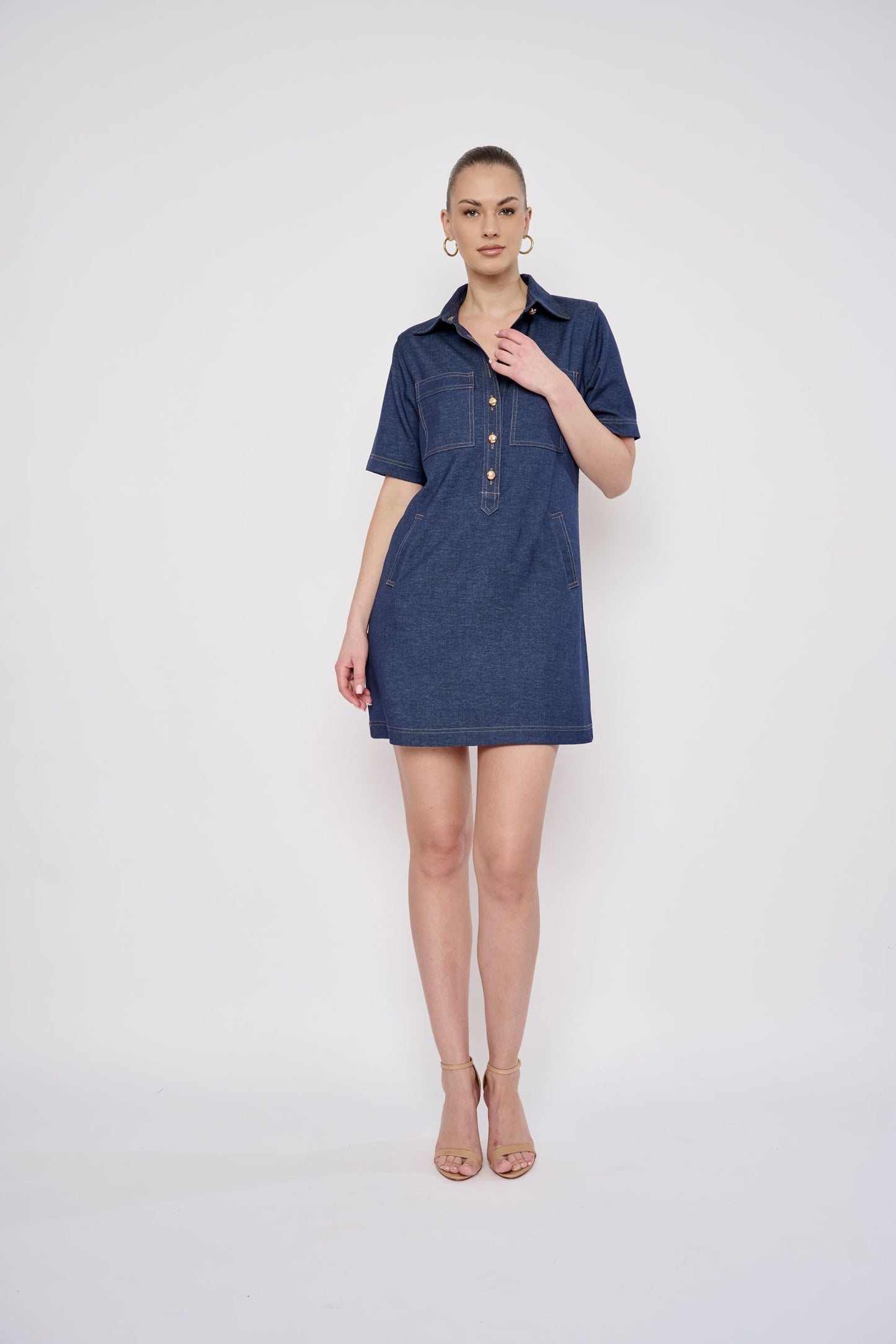 Flora Bea Alix Dress | Denim Navy