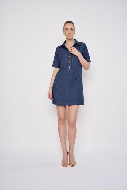 Flora Bea Alix Dress | Denim Navy