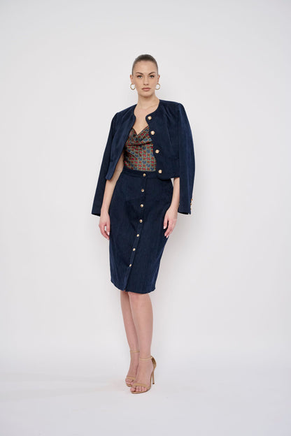 Flora Bea Hugo Skirt | Navy Denim