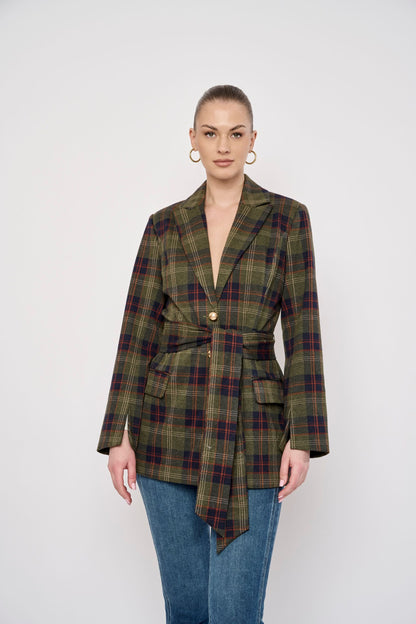 Flora Bea Cianna Jacket | Navy Plaid