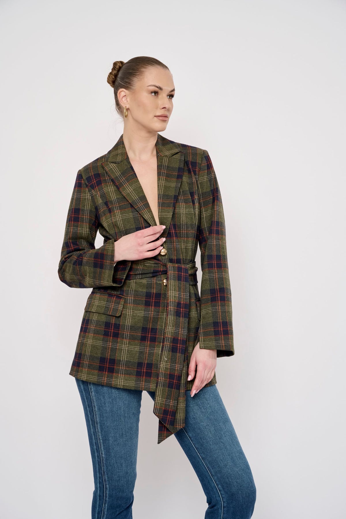 Flora Bea Cianna Jacket | Navy Plaid